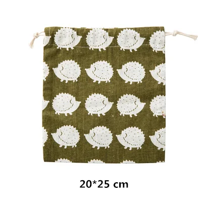 hedgehog M PURDORED, 1 шт., переносная сумка на шнурке с принтом животных, косметичка для путешествий, одежда, носки, нижнее белье, сумка для хранения, сумка Oganizer - Цвет: hedgehog M
