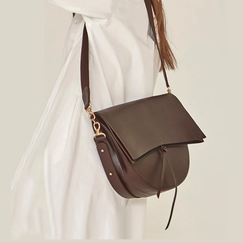 

Luxury Leather Cross-body Bags For Women 2019 Wide Strap Shoulder Bag Fashion Flap Bag Casual Handbag Hobe bolsa feminina A221