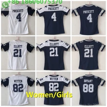 А+++ Качество Женщины 4 дак Прескотт 21 ezekiel Эллиотт 82 Джейсон witten 88 dez bryant Джерси Даллас