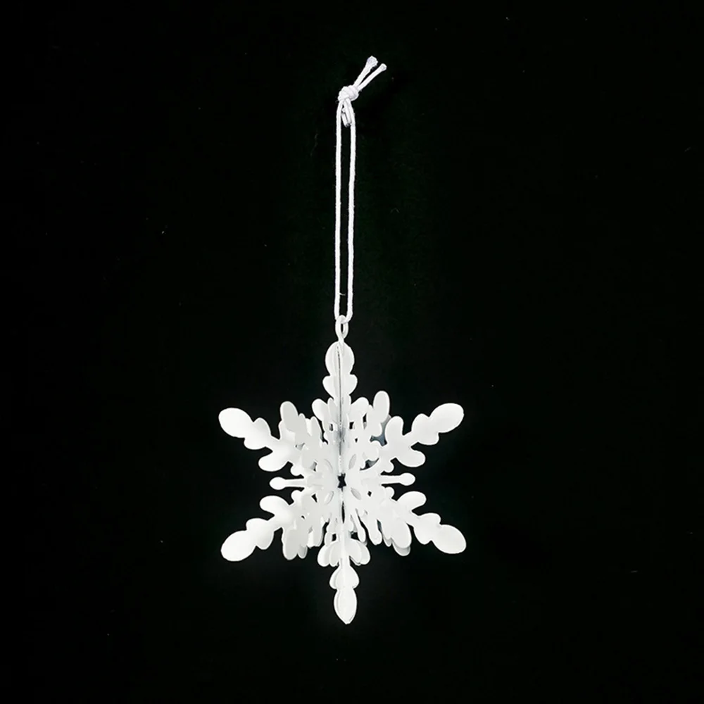 HOLLOW Iron SNOWFLAKE HANGING PENDANTS CHRISTMAS TREE DECORATION ORNAMENTS 1PC