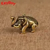 Animal Elephant Ivory Figurines Vintage Brass Keychain Pendant Jewelry Handmade Metal Car Key Chain Ring Backpack Hangings Gifts ► Photo 1/5