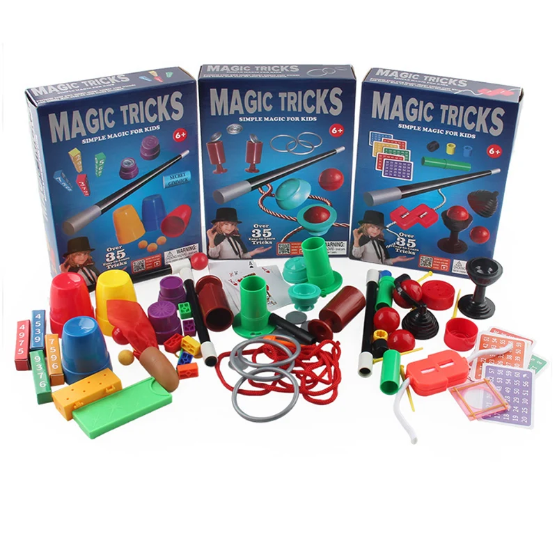 

Magic Kit Set Magic Tricks FUnny Satge Close Up Magia Appearing Vanishing Magie Mentalism Illusion Gimmick Props Toys For Kids