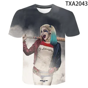 

Birds Of Prey Harley Quinn 3D T Shirts Casual Boy girl Kids Fashion Streetwear Printed T-shirt Men Women Children Cool Tops Tee