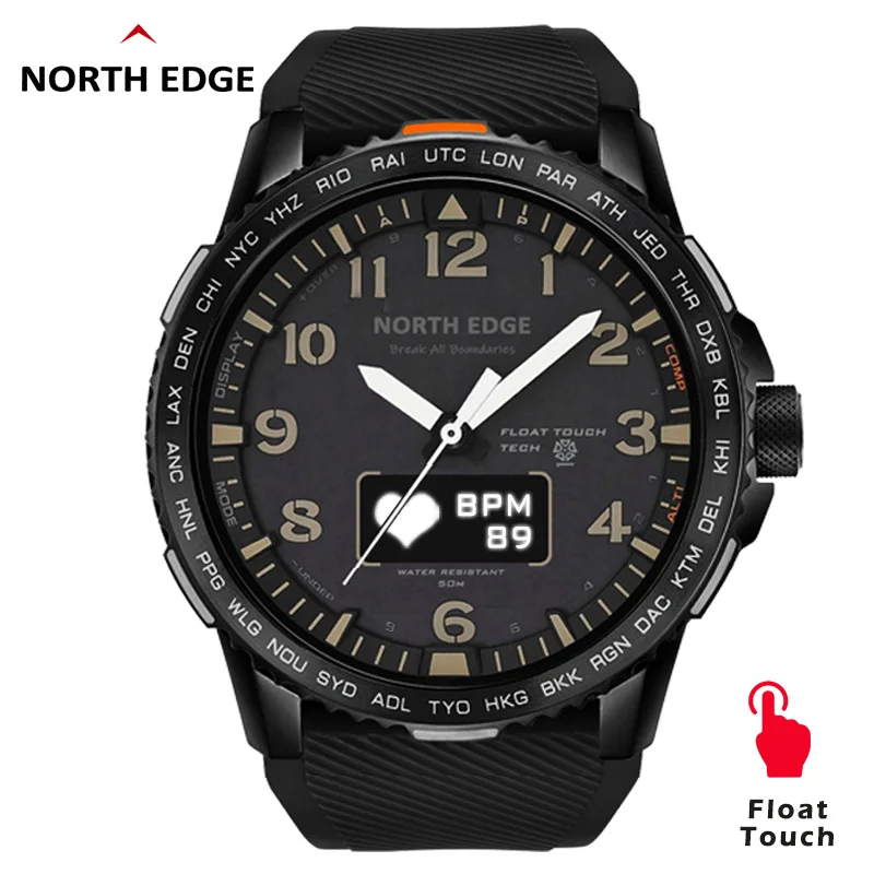 NORTH EDGE Smart Digital Sport Watch Women Waterproof Tracker Fitness Men's Smartwatch For Android IOS Men Heart Rate Monitoring afbeelding