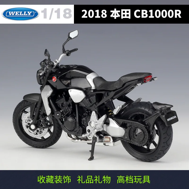 Welly 1:18 2018 혼다 CB1000R CB1000 R CB 1000 R 합금 스트리트 스포츠 오토바이 모델 장난감 어린이 선물 컬렉션