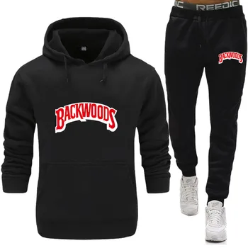 

brand Backwoods tracksuit 2020 Backwoods hoodies for Men Sportswear two-piece sets of thick hooded wool + Pants sports suit men
