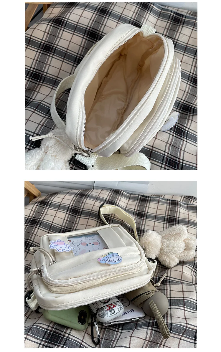 2022 Women New Cute Funny mobile phone bag Small Shoulder Bag Personality Creative Transparent Card Girl Student Messenger Bag