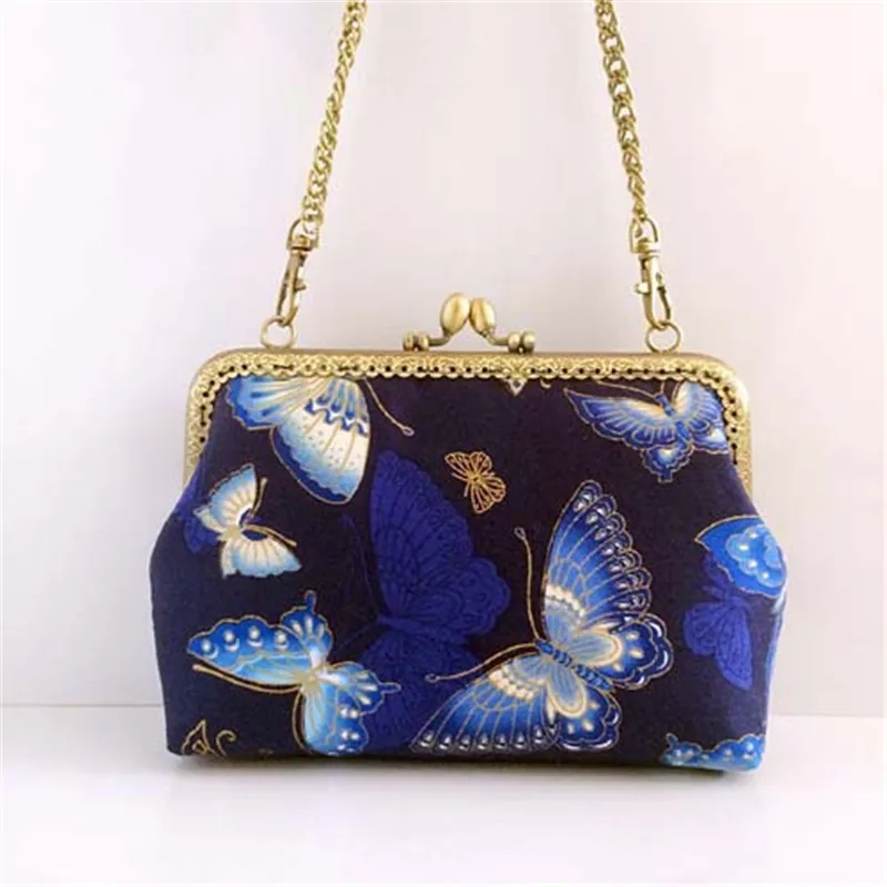 

IVODUFF Retro bag gold bag female bag retro simple clip gold bag mini leather hand shoulder diagonal small bag