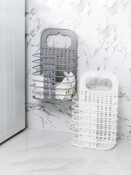 

Foldable creative home kitchen storage basket lazy household toilet clothes practical storage frame artifact LB70723