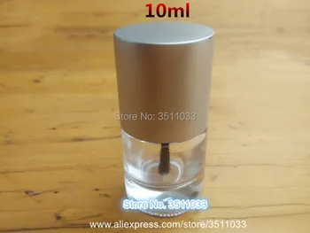 

10ML Nail Enamel Glass Bottle with Brush, 10g Nail Polish Bottles, Nail Oil packing bottles, Manicure oil Bottle, 40pcs/Lot