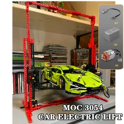 MOULDKING Car Lift Model 1:8 High-Tech MOC 3054 APP Control RC Maintenance Parking Building Blocks Bricks Toys Gift 13053