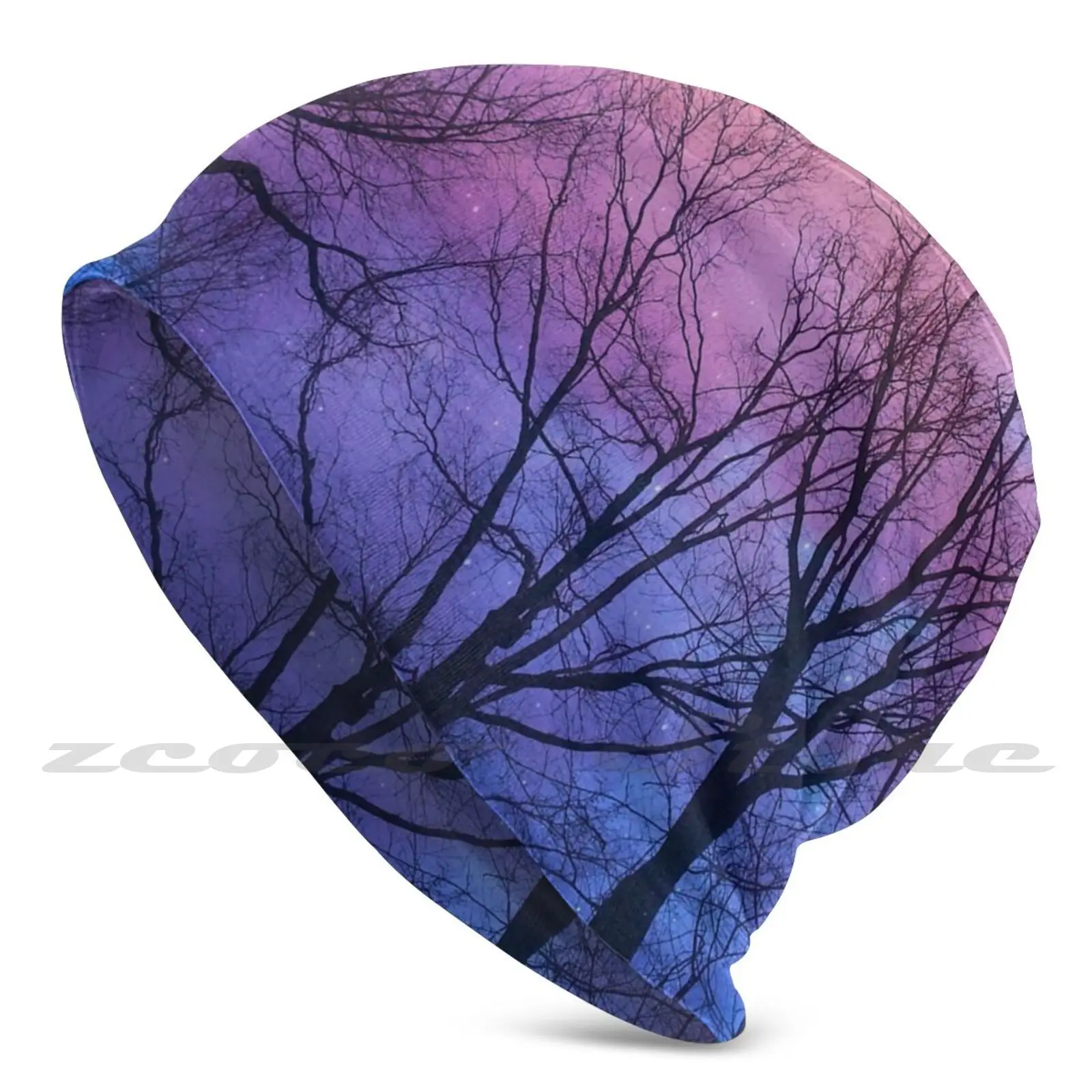 Un Nuovo Giorno Will Dawn Knit Hat Hedging Cap Soft Elasticity Outdoor Sports Leisure New Dawn New Day Sunrise Treetops Clouds Heaven