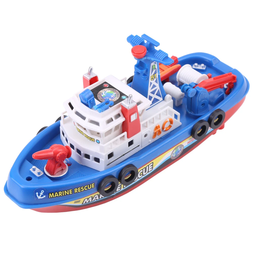 Elektrisches Feuerwehrboot Licht Marine Rettungs Feuerbekämpfungsboot Spielzeug 
