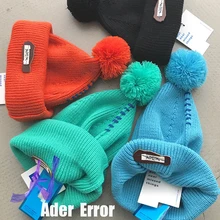 ADER ERROR Knitted Hat Crumple Label Ball Knitted Hat Wavy Embroidered Cold Hat