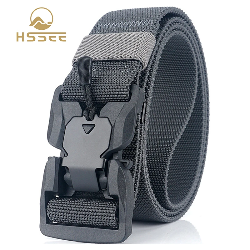 On Sale Tactical-Belt Magnetic-Buckle Official Outdoor High-Strength HSSEE Elastic Men's Genuine GmJ9B1zLl