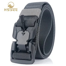 Официальный подлинный эластичный тактический пояс HSSEE, магнитная пряжка из инженерного пластика, эластичный пояс для мужчин, военные аксессуары Официальный подлинный эластичный тактический пояс HSSEE, магнитная пряжка из инженерного пластика, эластичный пояс для мужчин, военные аксессуары