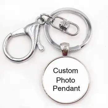 

Personalized Photo Pendants Custom Necklace Photo of Baby Child Mom Dad Grandparent Loved Gift for Family Members Glass Cabochon