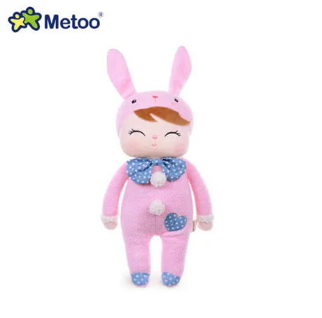 10 шт. Metoo Кукла Kawaii плюшевая мягкая игрушка животные детские игрушки для детей Девочки Мальчики День рождения Рождество Кролик Анжела - Цвет: Розовый