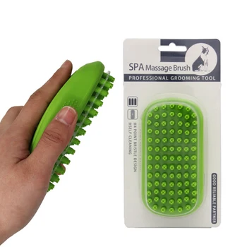 

Pet Bath Brush Great Grooming Comb For Shampooing And Massaging Dogs Bristles Gently Removes Loose Hair Fur Easy To Clean