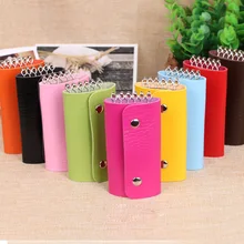 Модная новая сумка-держатель для ключей,, продвижение, качество, из искусственной кожи, однотонный цвет, с пряжкой, ключница для мужчин и женщин