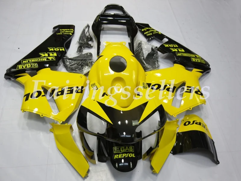 Yellow black Инъекций ABS Полный обтекатели комплект Подходит для HONDA CBR1000RR 2008 2009 2010 2011 CBR1000RR 08-11 CBR1000 обтекатель цвет синий, черный; большие размеры - Цвет: Yellow black