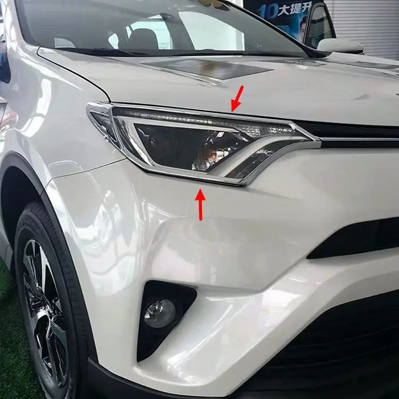 ABS Chrome для Toyota RAV4 2016 2017 2018 задние фары чехлы фар рамка отделка Стайлинг автомобиля