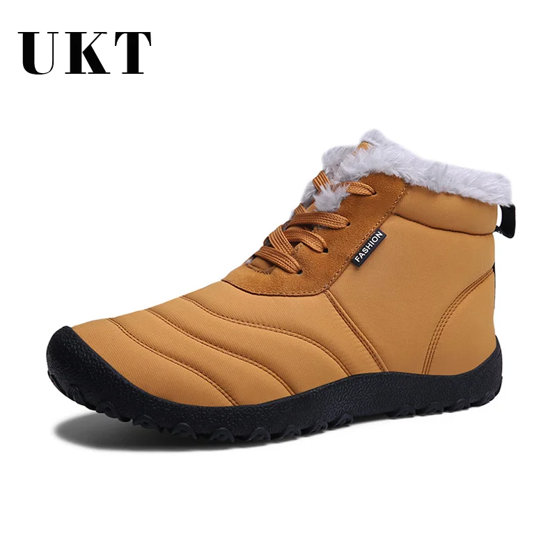 

Non-slip Wear Resistant Outdoor Shoes Winter Keep Warm Plus Velvet Hiking Boots Waterproof Lace-up Big Size Magnum Boots