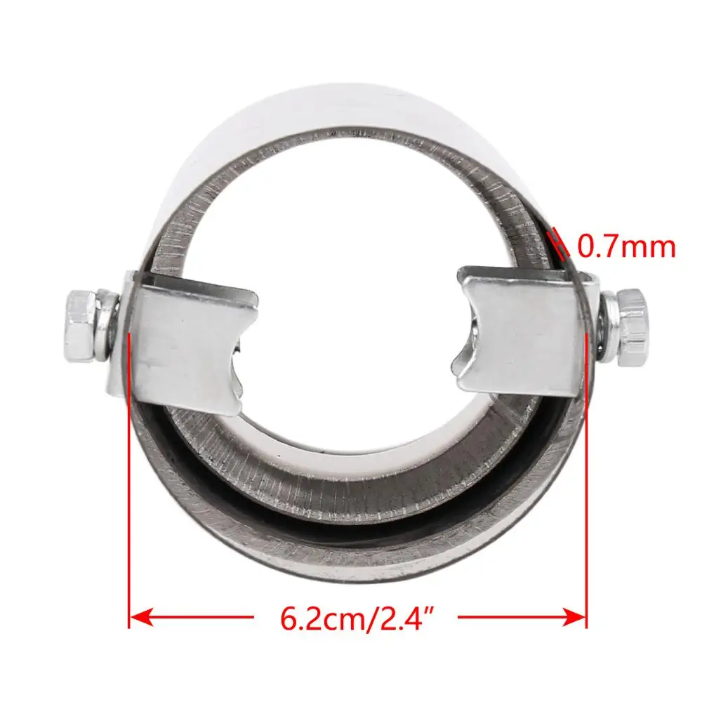 X AUTOHAUX Universal Car Stainless Steel Exhaust Rear Tail Muffler Tip Pipe Fit Diameter 3.18cm/1.25" to 5.08cm/2"