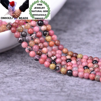 

OMHXZJ Wholesale ZB246 23mm DIY Bracelet Necklace Jewelry Making Accessories Components Natural Stone Fine Rose Stone Round Bead