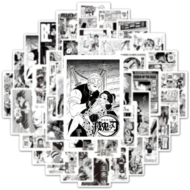10/30/50/100PCS Mix Anime Demon Slayer Attack on Titan Stickers Poster Graffiti Decals Laptop Phone Luggage Car Sticker for Kids 4