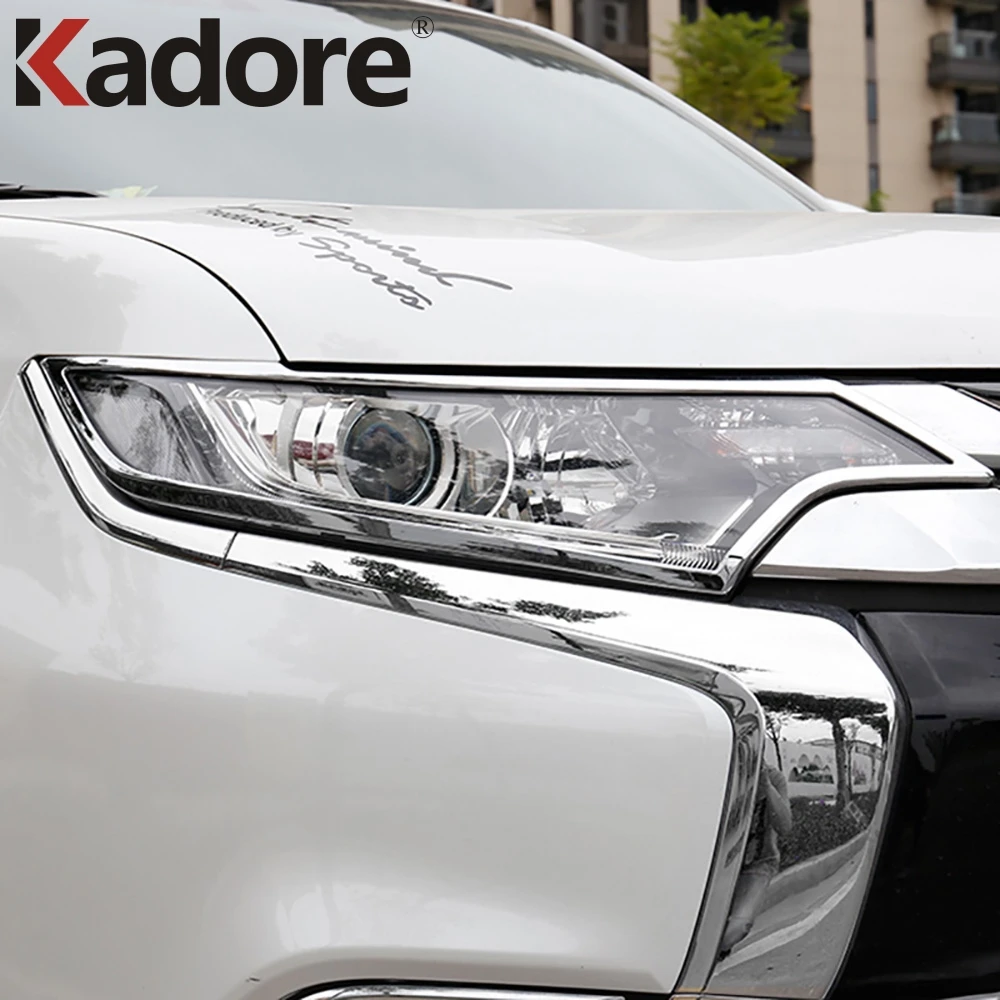 Хромированная накладка на переднюю фару для Mitsubishi Outlander 2016 2017 отделка