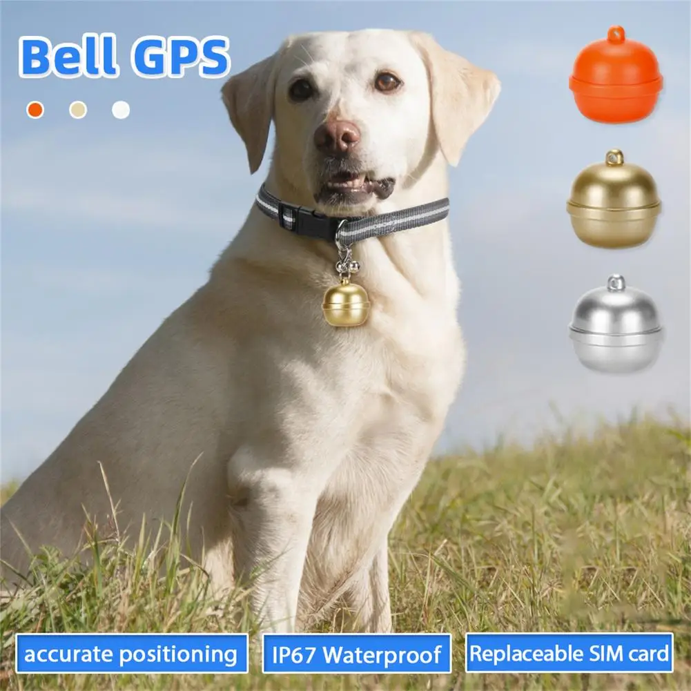 Pet Dog GPS Tracker Locator Bell Waterproof Electronic Anti-lost Tracking Device With Pet Collar Supplies