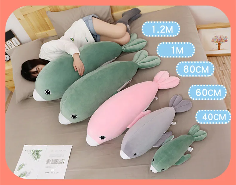 40-120 см большого размера разноцветный тюлень плюшевые игрушки мягкие морские животные Морская собака плюшевые куклы мягкие Мультяшные подушки для сна подарок для девочек
