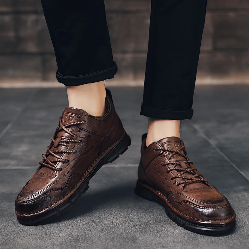Роскошные кожаные туфли в английском стиле; Мужские модельные туфли в строгом стиле; модные оксфорды; сезон весна-осень; нескользящие уличные мужские туфли на шнуровке; s 3068