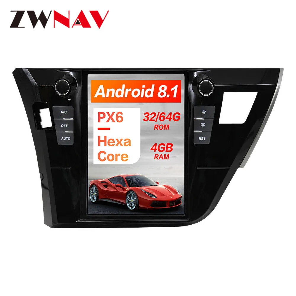 

Tesla style Android 8.1 Car GPS Navigation For Toyota Corolla 2014 2015 2016 headunit Auto multimedia player radio tape recorder