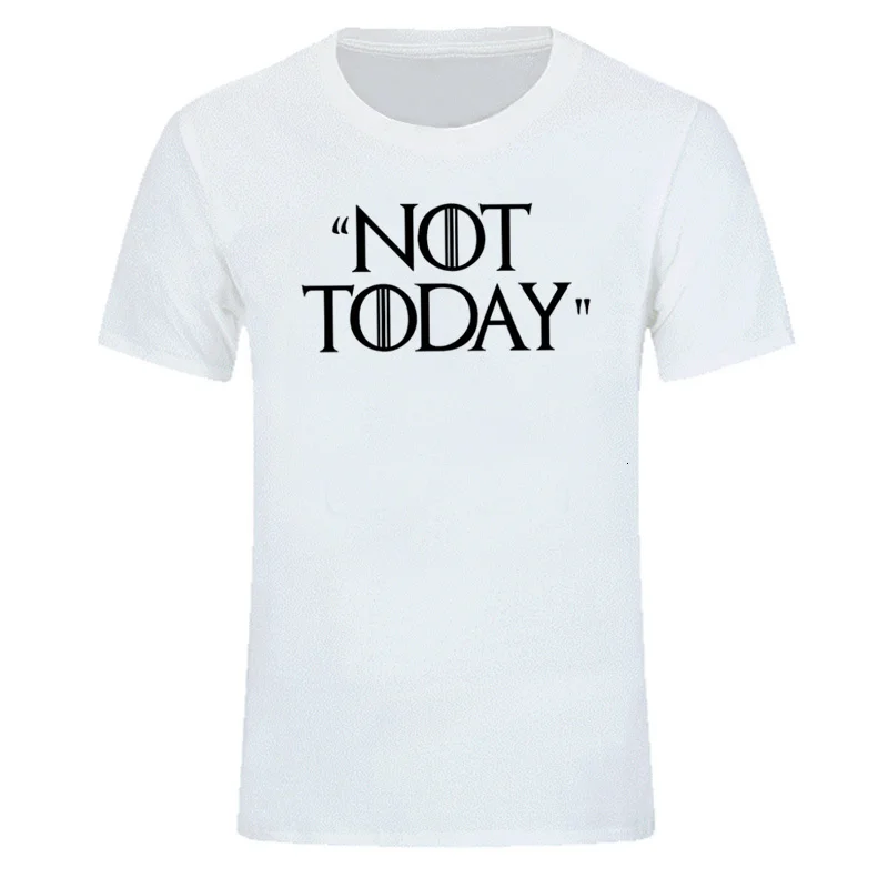 Tyburn/Новинка; футболки с надписью «Игра престолов» и надписью «NOT TODAY Arya Stark»; Повседневная футболка; крутая летняя футболка из чесаного хлопка; топы размера плюс