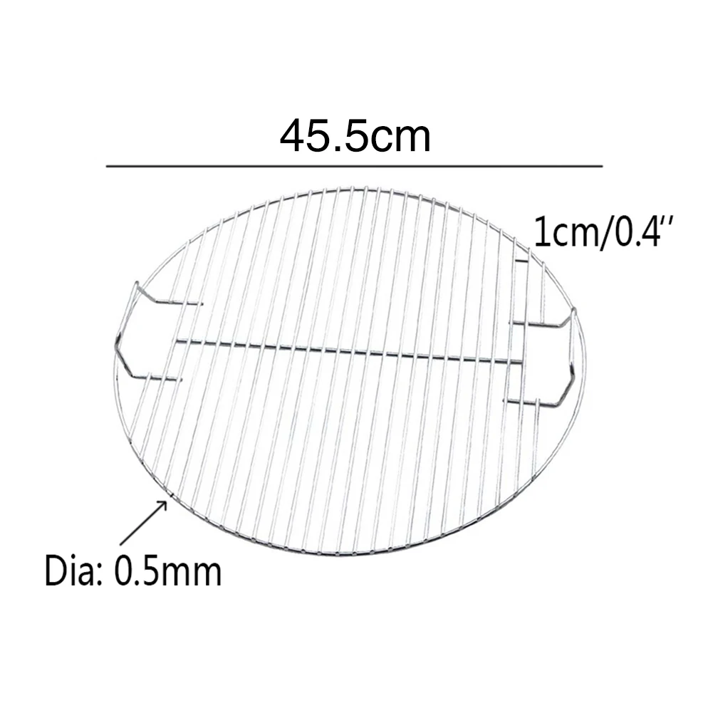 Сверхмощный нетоксичный портативный домашний кемпинг, барбекю сетка круглый открытый кухонный антипригарный инструмент из нержавеющей стали термостойкость