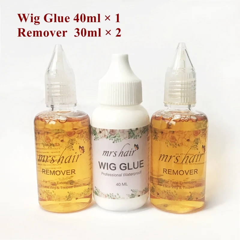 Glue and Remover 40 мл Mrshair кружевной парик клей парик+ лента для удаления клея 30 мл волосы Бонд невидимый клей для наращивания волос жидкий инструмент для замены - Цвет: Glue and Remover