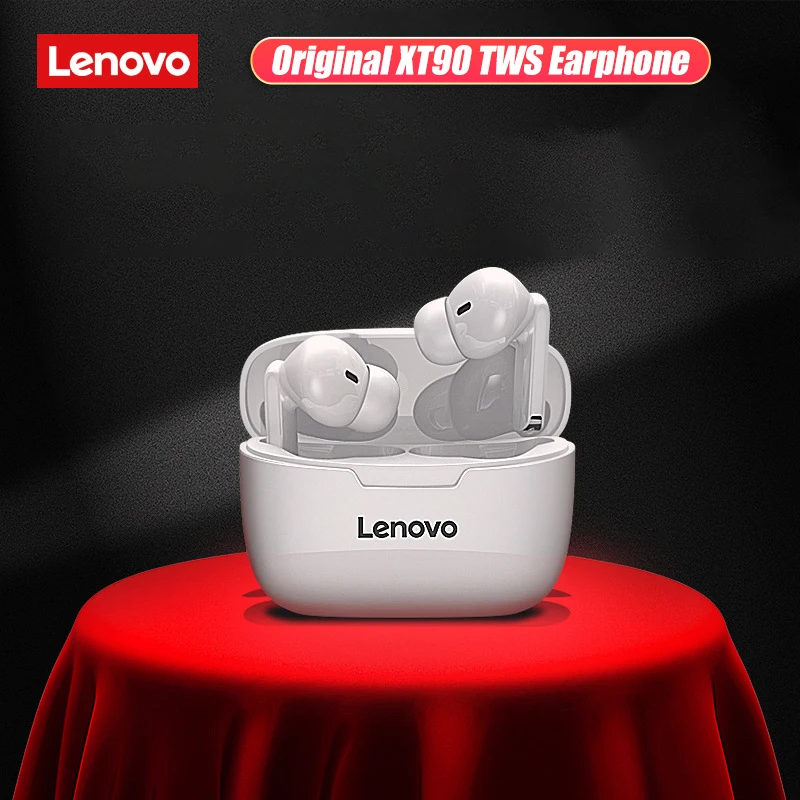Original Lenovo XT90 TWS Wireless Earphone Bluetooth 5.0 Dual Stereo Bass Touch Control Long Standby 300mAH for iphone 12