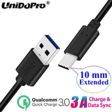 10 мм Расширенный QC 3,0 USB-C type C быстрое зарядное устройство кабель синхронизации данных для AGM M5, X3 Turbo, A9, H1, X3, X2 SE, X2 прочные телефоны