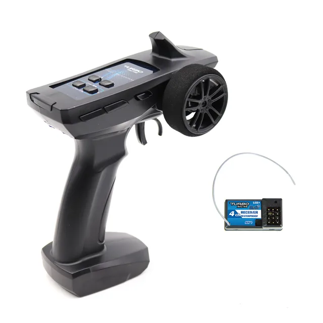 TURBO Racing 2.4GHz 91805G 91805G-VT 4CH Radio system Transmitter Controller Remote Control RX41 Receiver for RC Drone Car Boat