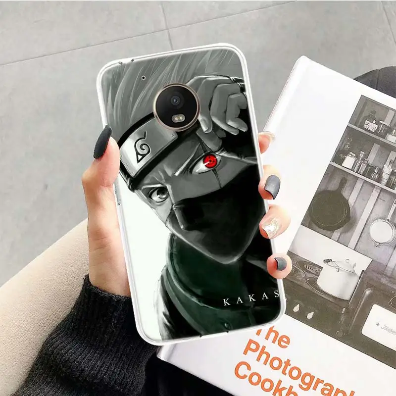 TR135-1 Naruto Kakashi Case For Motorola Moto G7 G6 G5S G5 E4 Plus G4 E5 Play X4 Power TPU Patterned Customized Phone Cover - Цвет: TR135-1
