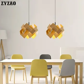 

Postmodern Designer Pendant Lights Creative Wooden Arts Deco Hanglamp Living Room Dining Room Bedroom Lamp Kitchen Hanging Lamps