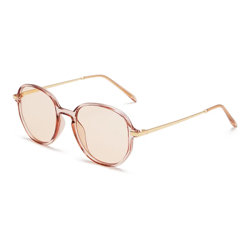 Индивидуальные трендовые солнцезащитные очки европейские и американские ретро металлические овальные темпераментные женские современные солнцезащитные очки - Цвет линз: 1