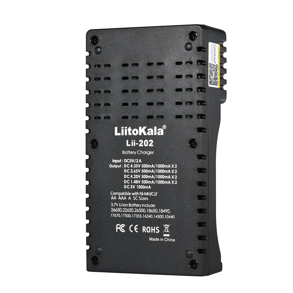 Lii-202 Smart 18650 зарядное устройство для 1,2 V/3 V/3,7 V/4,25 V 18650/26650/18350/16340/18500/AA/AAA NiMH литиевые перезаряжаемые аккумуляторы