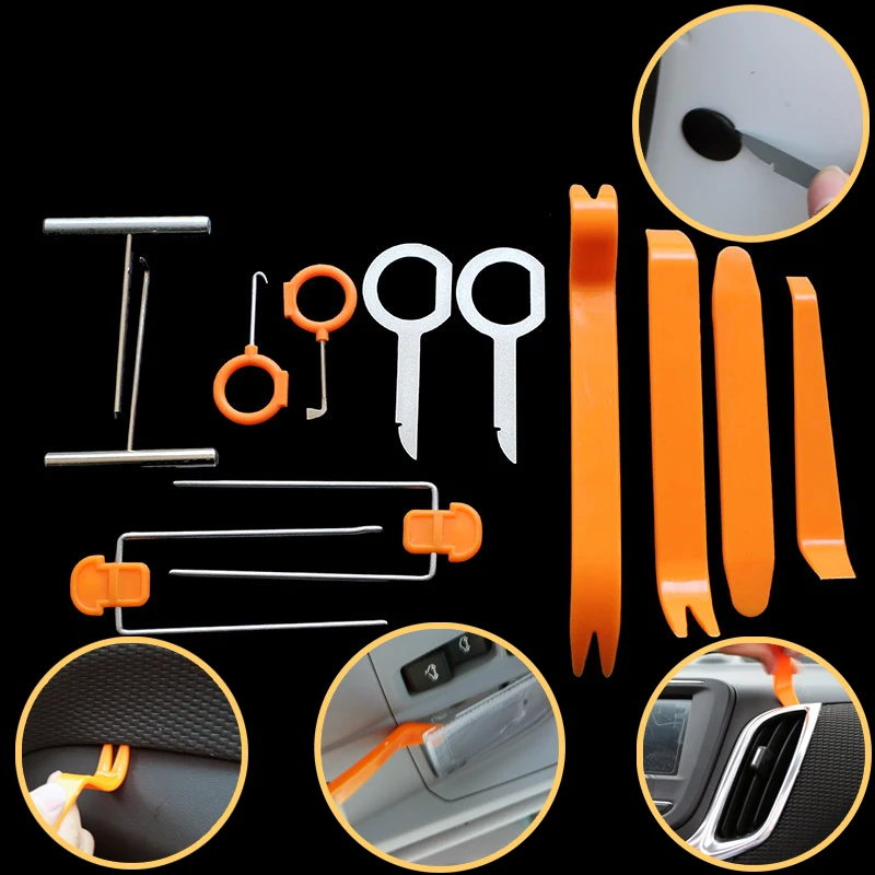

12pcs/lot Plastic Auto Dismantle Tools Car Radio Door Clip Panel Trim Dash Audio Removal for BMW X1 X3 Accessories