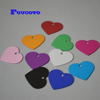 

500pcs metal aluminum dog id tags nameplate personalized cat ID tags customized puppy name phone logo pet collar harness pendant