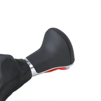 

Easy Installation Superb Leather Chrome Gear Shift Knob + Gaiter Boot Cover PU Leather Straps For A4 A6 Q7 Q5