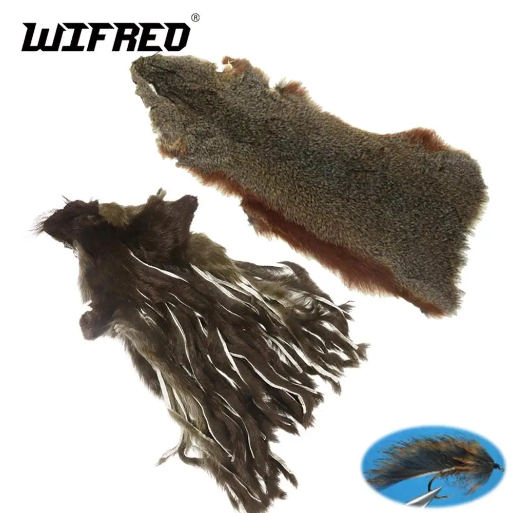 

Fly Fishing Squirrel Fur Whole Pine Squirrel Skin Natural Thick Hair Zonker Strip Nymphs Lure Fly Tying Dubbing Materials