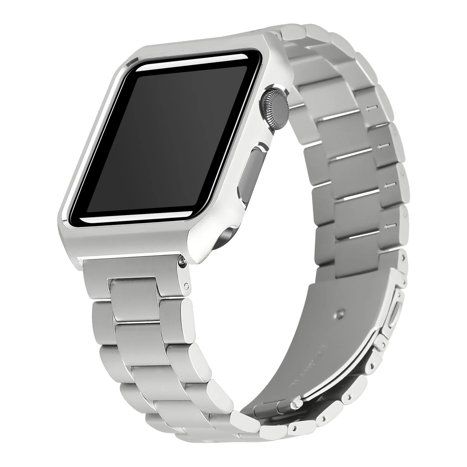 Ремешок для часов из нержавеющей стали + чехол Apple Watch 38 мм 42 металлический сменный